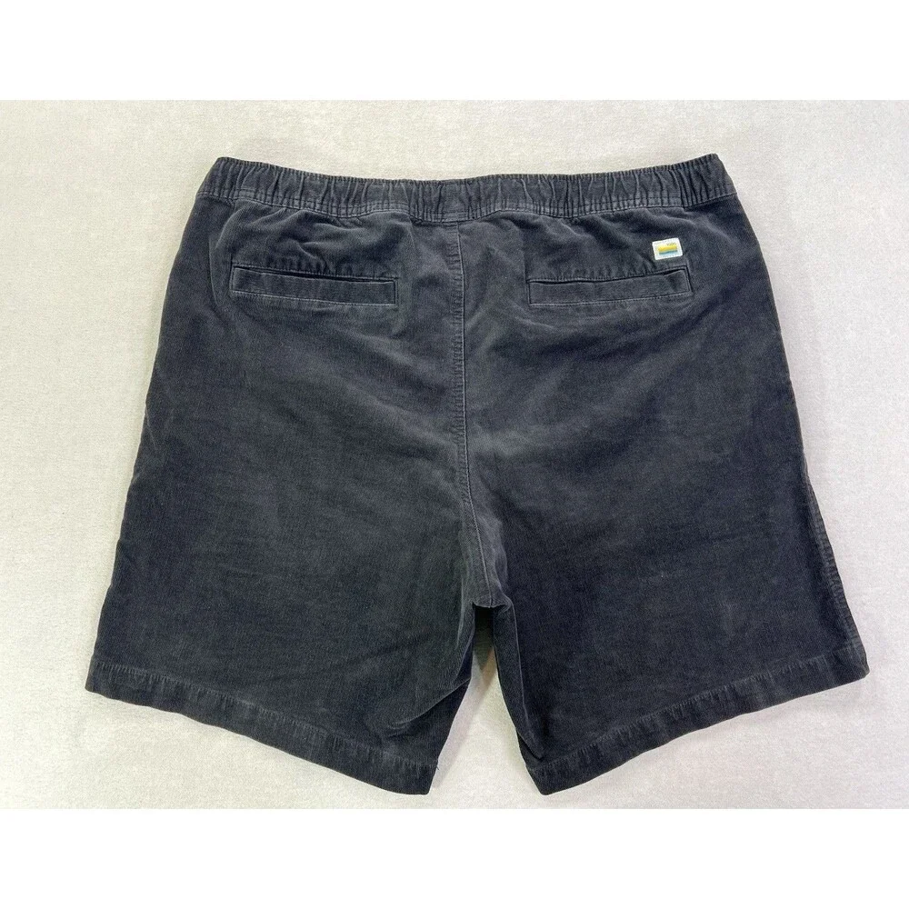 Vuori Optimist Cordoroy Shorts Mens Size 2XL V385 Charcoal Drawstring 8”